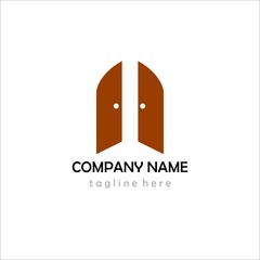 Door vector logo icon