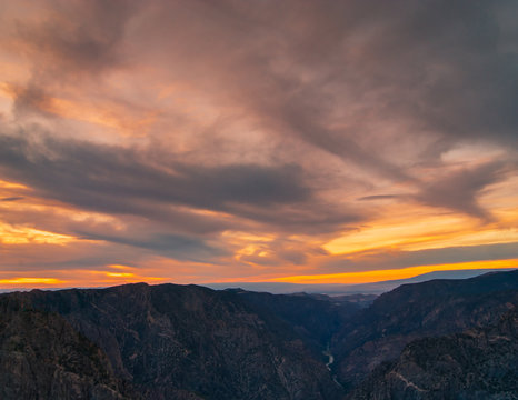 Sunset at The Black Canyon of the Gunnison