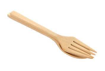 wooden spoon isolated over white.