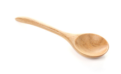 wooden spoon isolated over white.