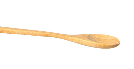 wooden spoon isolated over white.