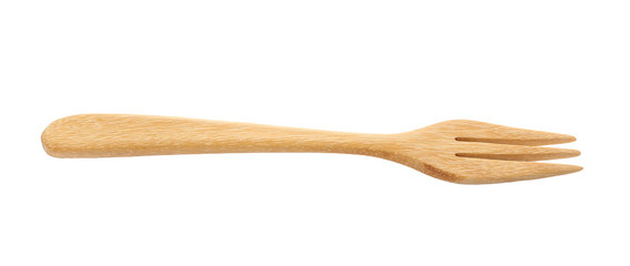 wooden spoon isolated over white.