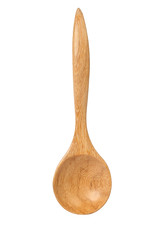 wooden spoon isolated over white.
