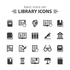Obraz premium Library icons.