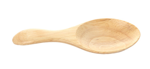 wooden spoon isolated over white.