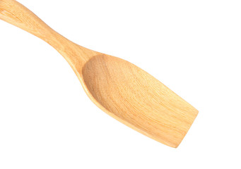 wooden spoon isolated over white.