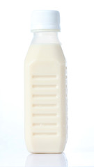 bottle of milk isolated on white