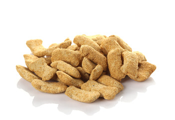 Dry dog food isolate on white