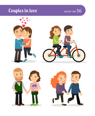 Romantic couples set