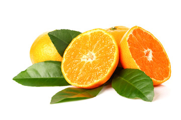 Orange fruit isolated on white background