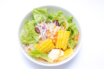Bow of vegetable salad