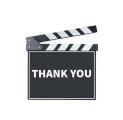 THANK YOU, message on slate film  with clipping path