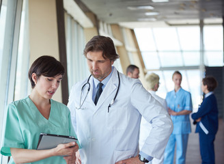 group of medical staff at hospital