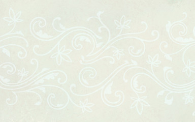white floral background, white flowers on ivory or beige background, beautiful wedding background design, hand drawn lacy border with curves and lines in faint detail pattern