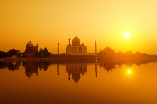 Taj Mahal from yamuna river view