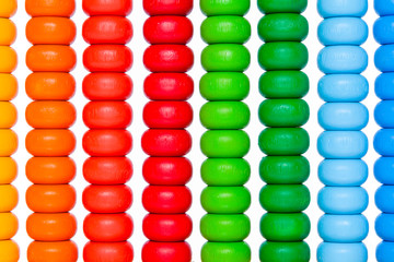 Close up colorful abacus, old calculator toy
