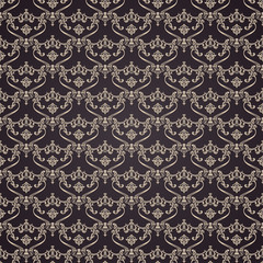 Vector seamless vintage background. Calligraphic pattern. Royal 