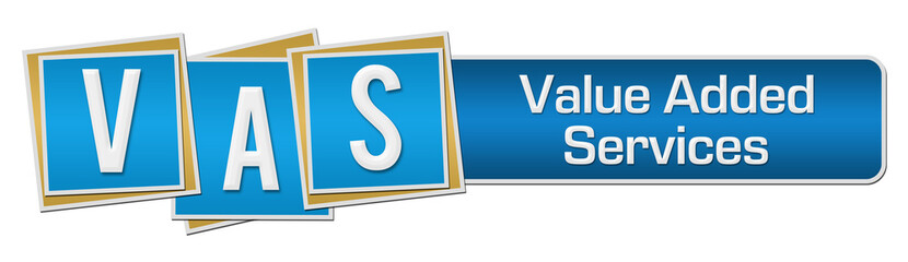 Fototapeta premium Vas Blue Squares Horizontal 