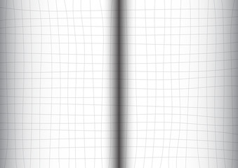 Gray Grid White Background open book Vector illustration