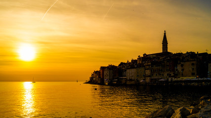 Naklejka premium Sunset at Rovinj