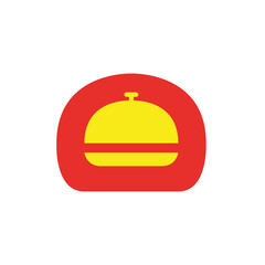 Dish on white plate logo icon