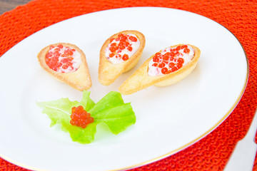 Spoon Dough with Curd Cream and Caviar