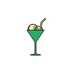 Ice cream cocktail vector