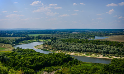 Landscape of river Don in Divnogorie national park