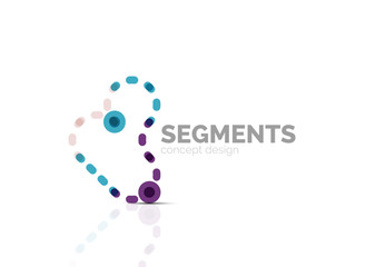 Vector outline minimal abstract geometric logo