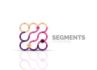 Vector outline minimal abstract geometric logo