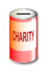 Round Charity Tin