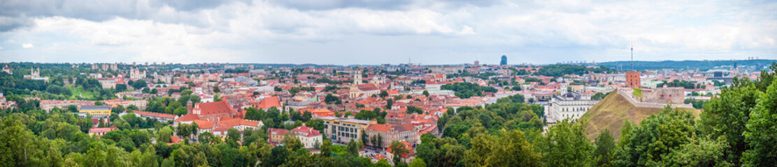 Fototapeta na wymiar Panorama of Vilnius in the summer, Lithuania