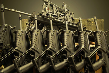 Fototapeta premium Israeli assault rifles
