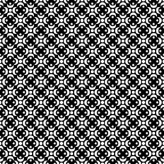 Seamless black and white decorative vector background with abstract figures