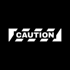 The caution icon. Danger and hazard, attention symbol. Flat