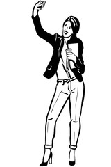 girl photographed themselves on the phonev