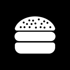 The hamburger icon. Sandwich and fast food symbol. Flat