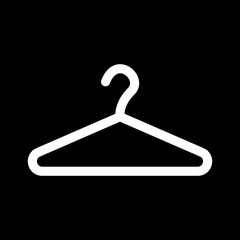 The hanger icon. Coat rack symbol. Flat