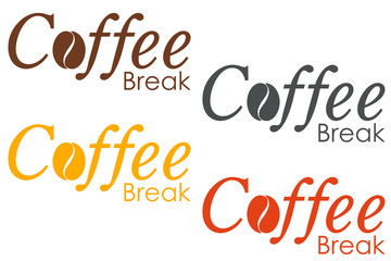 Icono plano Coffee Break en varios colores #1