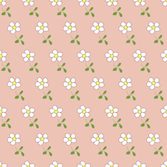 Seamless pattern with bouquets of flowers cartoon.