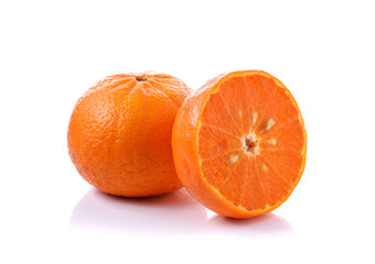 Orange fruit isolated on white background