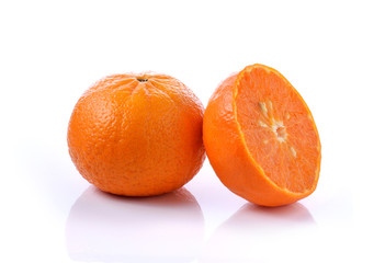Orange fruit isolated on white background