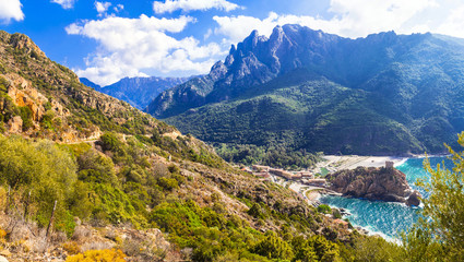 Fototapeta na wymiar amazing landscapes of Corsica Island