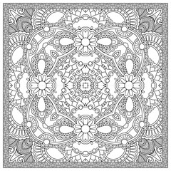 unique coloring book square page for adults - floral authentic c