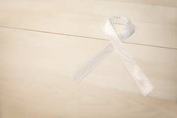 Chewing gum wrapper on wooden desk
