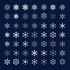 Frozen snowflakes