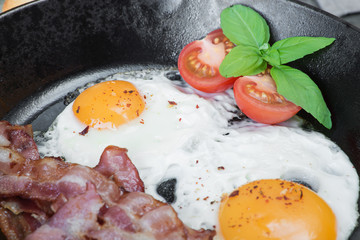 Breakfast in a rustic style