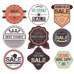 Set of Ribbons, Stickers, Labels. Vector.Set of Ribbons, Sticker
