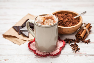 Cocoa drink with marshmallows