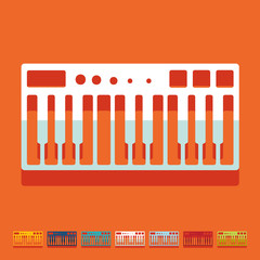 Flat design: synthesizer